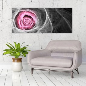 Obraz - Abstraktné ruže, fuchsiová (120x50 cm)