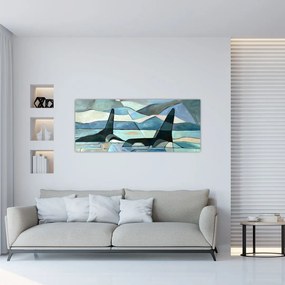 Obraz - Kosatky (120x50 cm)