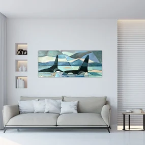 Obraz - Kosatky (120x50 cm)