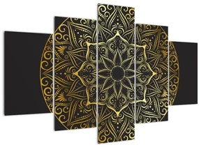 Obraz zlaté abstrakcie (150x105 cm)