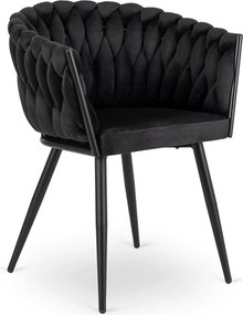 PROXIMA.store - Čalúnená jedálenska stolička ELENA FARBA: čierna
