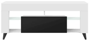 TV skrinka/stolík Huricane  (biela + čierna). Akcia -19%. Vlastná spoľahlivá doprava až k Vám domov. 1098725