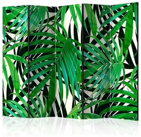 Paraván - Tropical Leaves II [Room Dividers] Veľkosť: 225x172, Verzia: Akustický