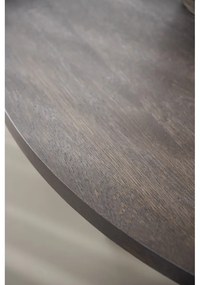 Tmavohnedý okrúhly rozkladací jedálenský stôl v dekore duba ø 135 cm Maddock – Rowico