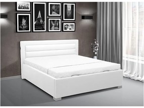 Čalúnená posteľ s elektrickým otváraním úložného priestoru IKARUS 160 Farba: eko bílá
