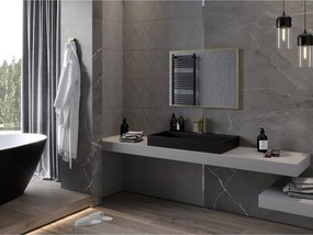 Mexen Loft kúpeľňové zrkadlo obdĺžnikové 80 x 60 cm, zlatý rám - 9852-080-060-000-50