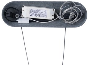 Moderné závesné svietidlo čierne so sivým interiérom vrátane LED 3-stupňového stmievania - Dani