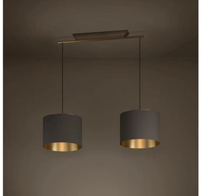 Eglo 390336 - Luster na lanku SANTANDRIA 2xE27/40W/230V hnedá/zlatá