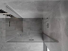 Mexen Mist-F Duo, skladací sprchový kút 95 x 100 cm, číre sklo, chrómový profil, 8A6-095L-100P-01-00