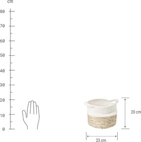 COTTON BRAID Úložný kôš z morskej trávy XS