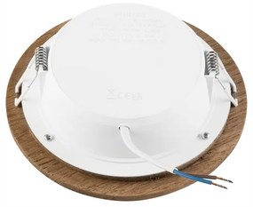 LED Podhľadové svietidlo WOODY SPOT LED/12,5W/230V 3000K orech ? 16 cm