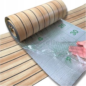 Samolepiace lamely na stenu R01, cena za kus, rozmer 300 cm x 40 cm, hnedé, IMPOL TRADE