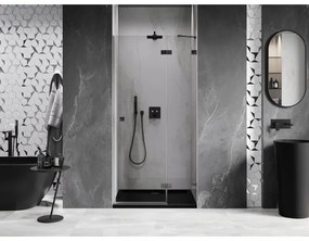 Mexen, Mexen Lunar pravé otočné sprchové dvere 70 cm, priehľadné, pištoľovo šedé kartáčované - 834-070-000-66-00-P