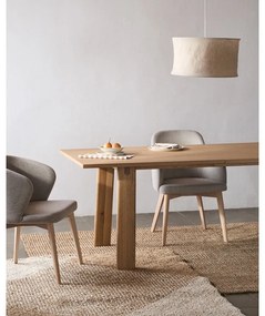 Béžové čalúnené jedálenské kreslo Darice – Kave Home