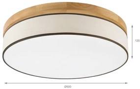 Brilagi - LED stropné svietidlo BELLADONNA LED/36W/230V pr. 50 cm krémová/dub