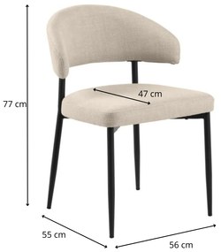 Jídelní židle Edina béžová