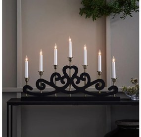 Markslöjd 705966 - Vianočný svietnik NIGHTFALL 7xE10/3W/230V čierna/mosadz