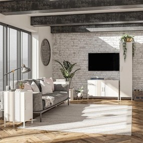 Biela kovová skrinka 100x64 cm Mission District - Støraa