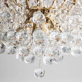 Brilagi - Prisadený luster CRYSTAL 6xE14/60W/230V zlatá