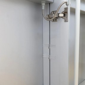 Mereo Mereo, kúpeľňová galérka 60 cm, zrkadlová skrinka, strieborná, MER-CN190