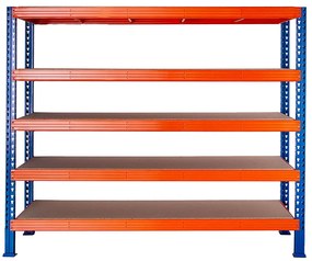 Trestles Nekonečný priemyselný regál 2400x2000x800, 5 políc Farba: sivá