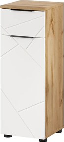 Koupelnová skříňka Mazi 45 30 cm dub Wotan/bílá