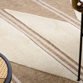Dywany Łuszczów, Kusový koberec Spark 0698A beige/cream, 140x190, béžová, chodba / predsieň