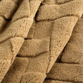 Deka Caro žltá 150x200 cm – hrejivá prešívaná deka na posteľ alebo gauč