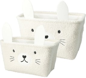 Hatu Súprava detských úložných košov Králik, 2 ks, krémová