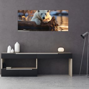 Obraz - Medveď ľadový (120x50 cm)