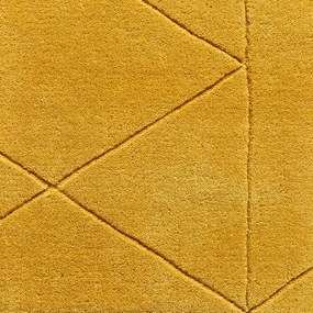 Horčicovožltý vlnený koberec Think Rugs Kasbah, 150 x 230 cm