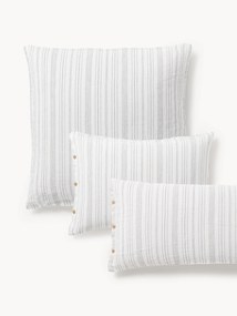 Obliečka na vankúš z vypratého ľanu's pruhmi Telma