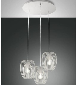 Fabas Luce 3677-47-102 - Luster na lanku CAMP 3xE27/40W/230V biela