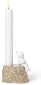 Vianočný svietnik z porcelánu a kameniny Kähler Design, dĺžka 9 cm