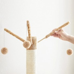 Škrabadlo pro kočky Vasagle Monta 150 cm s toaletou hnědé