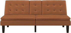 Koňakovohnedá rozkladacia pohovka z imitácie kože 191 cm Maine – Støraa