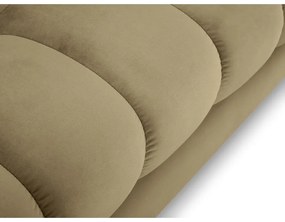 Béžová zamatová rohová pohovka Cosmopolitan Design Bali, ľavý roh