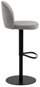 Čierno-sivá barová stolička s nastaviteľnou výškou (výška sedadla 55 cm) Patricia – Actona