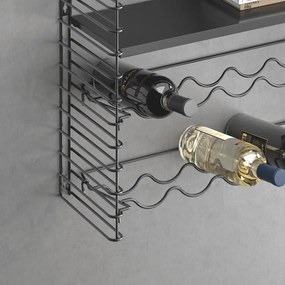 Nástenný regál so stojanom na fľaše Metaltex