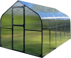 Polykarbonátový Skleník Tunel 10M2 250X400 Ptf Poľsko Hliníková Grafitová