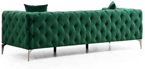 Dizajnová 3-miestna sedačka Rococo 237 cm zelená