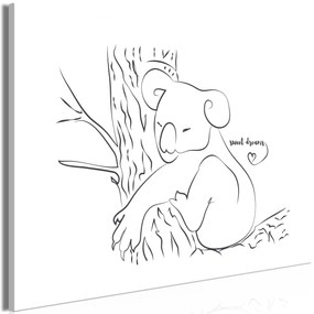 Artgeist Obraz - Sleepy Koala (1 Part) Wide Veľkosť: 60x40, Verzia: Premium Print