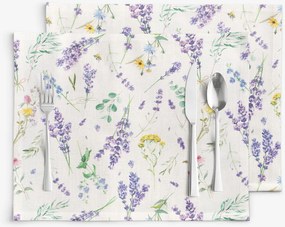 Goldea prestieranie na stôl valencia - levanduľová záhrada - sada 2ks 30 x 40 cm
