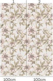 Tapeta pivonky béžová 280×100 cm