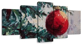 5-dielny obraz detail vianočného stromčeka