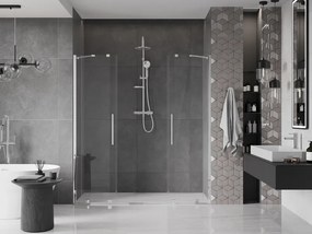 Mexen Velar Duo, posuvné dvere do otvoru 170x200 cm, 8mm číre sklo, chrómový profil, 871-170-000-02-01