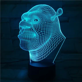 3Dmix 3DL-BSC017 – 3D LED nočná lampa - Shrek