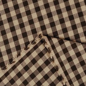 Biante Bavlnený behúň na stôl Olivia OL-019 Hnedo-béžová kocka malá 45x120 cm