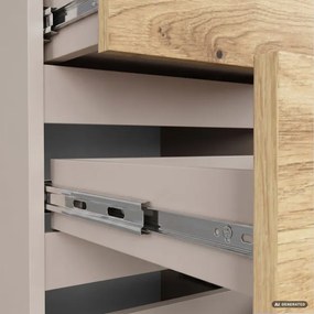 Nočný stolík CL3/40 kašmírový / dub artisan