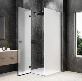 Polysan Polysan, GLOBE GUN METAL štvorcová sprchová zástena 800x800mm, matné sklo, ľavá, GB1080-3215MLGM